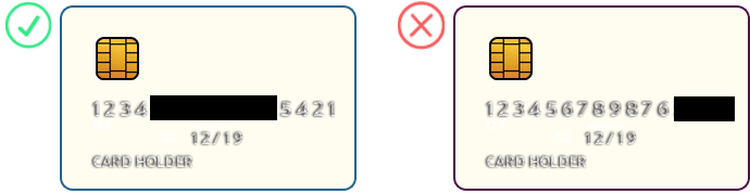 Proof of Bank Card